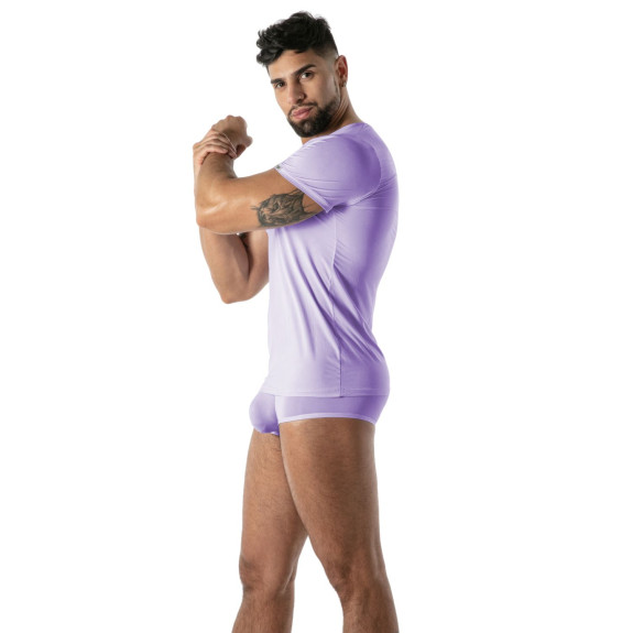 T-Shirt en Microfibre Violet Mon Amour