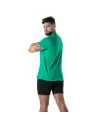 T-Shirt Coloré à Col V Vert