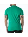 T-Shirt Coloré à Col V Vert