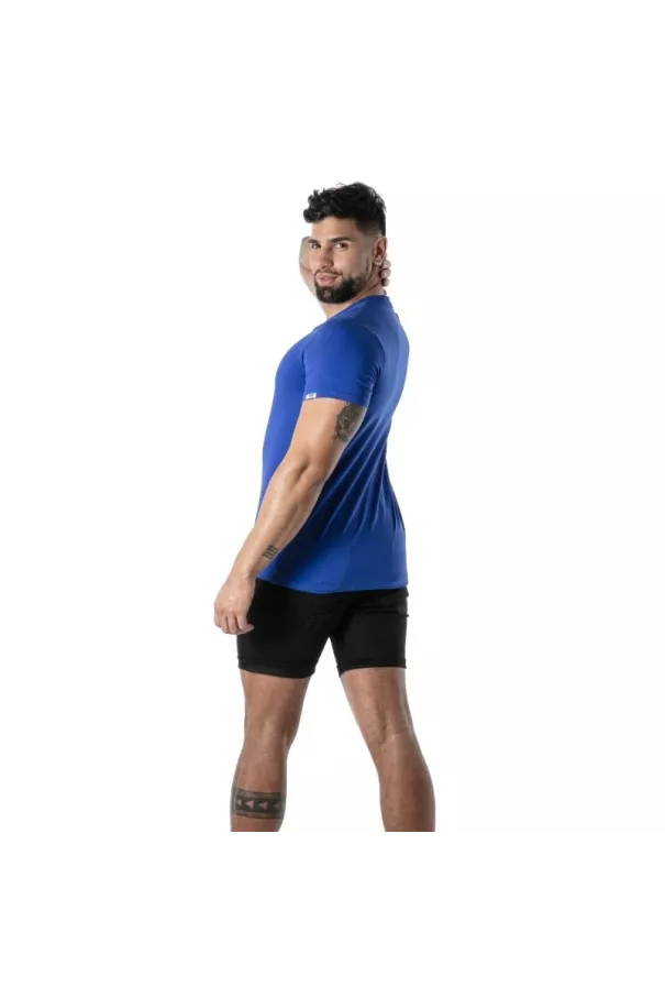 Colored V-Neck T-Shirt in Blue - Men’s Casual & French Style | TOF Paris