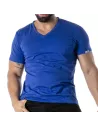 Colorful V T-shirt Blue
