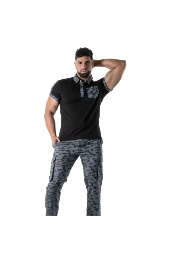 Camo Polo Black