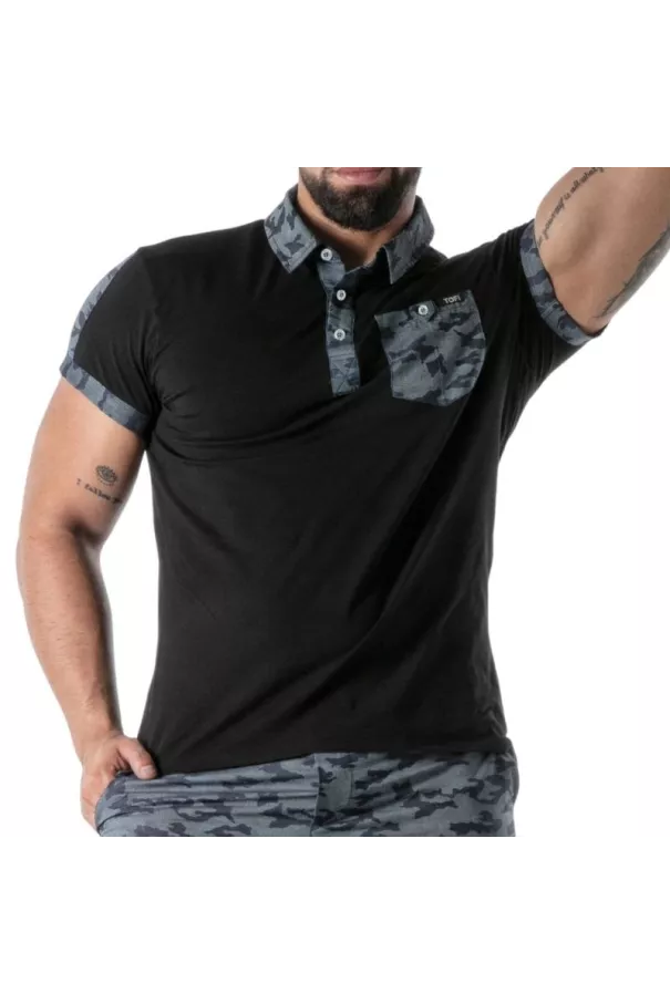 Polo Camo Noir