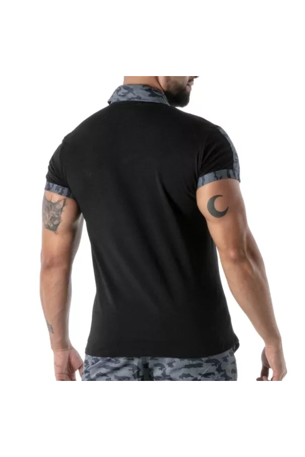 Polo Camo Noir