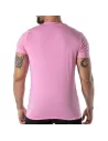 T-Shirt Coloré à Col V Rose