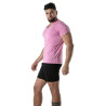 T-Shirt Coloré à Col V Rose - T-shirts homme tendance | TOF Paris