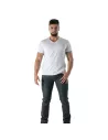 T-Shirt Coloré à Col V Blanc