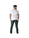 T-Shirt Coloré à Col V Blanc