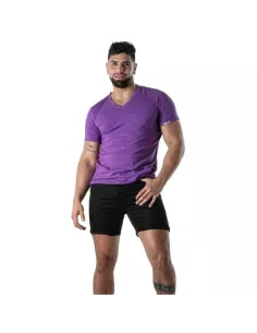 T-Shirt Coloré à Col V Violet - T-shirts homme tendance | TOF Paris