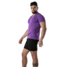 T-Shirt Coloré à Col V Violet - T-shirts homme tendance | TOF Paris