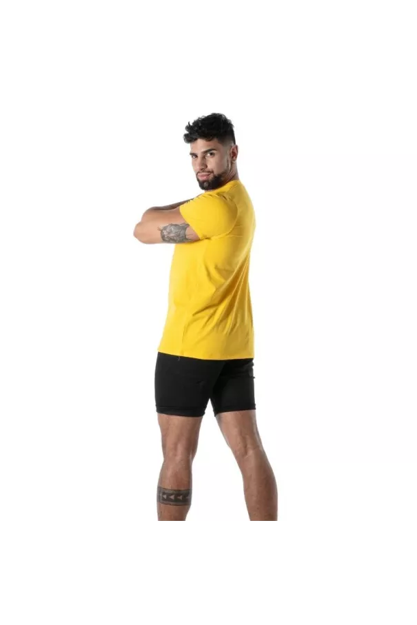 T-Shirt Coloré à Col V Jaune - T-shirts homme casual | TOF Paris