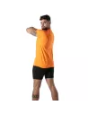 T-Shirt Coloré à Col V Orange