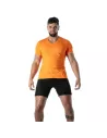 T-Shirt Coloré à Col V Orange