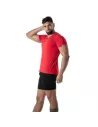 T-Shirt Coloré à Col V Rouge