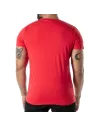T-Shirt Coloré à Col V Rouge