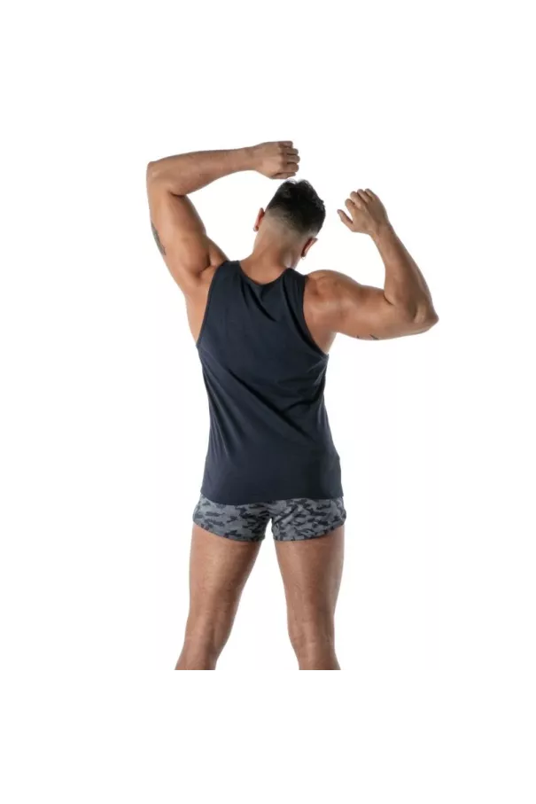 Débardeur Camo Bleu Marine - T-shirts homme tendance | TOF Paris