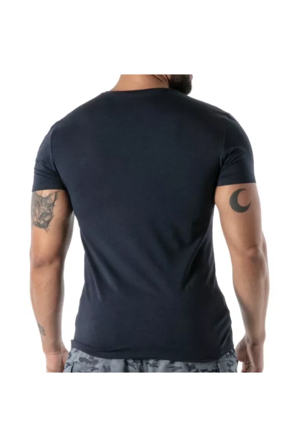 T-Shirt Camo Bleu Marine - T-shirt homme élégant et audacieux | TOF Paris