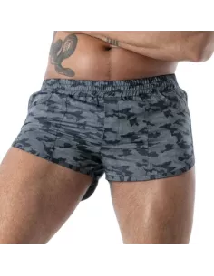 Short Retro à Poches Camo Bleu - Shorts homme casual tendance | TOF Paris