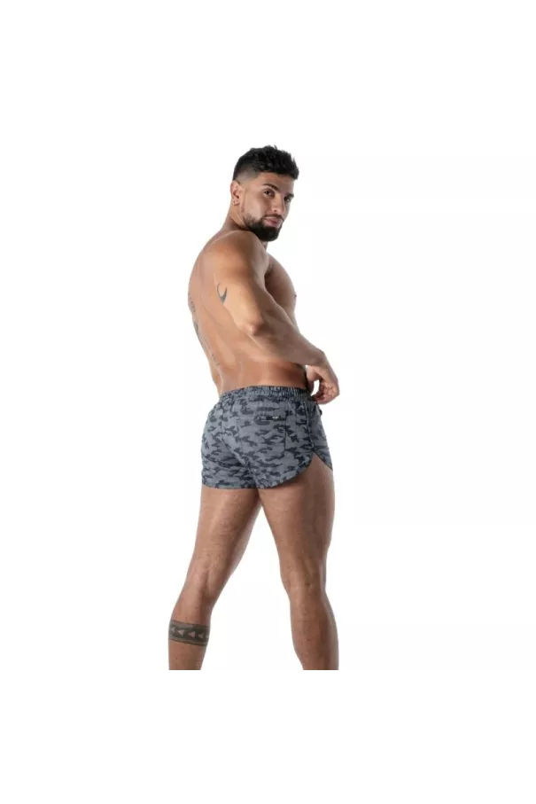 Short Retro à Poches Camo Bleu - Shorts homme casual tendance | TOF Paris