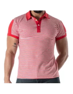 Polo à Rayures Rouge - Men's Polo Shirt Casual Fashion | TOF Paris