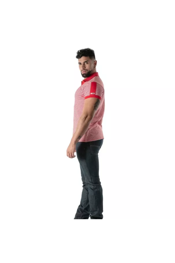 Red Striped Polo - Men's Casual Polo Shirt | TOF Paris