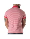 Polo à Rayures Rouge