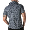 Short-sleeved blue camouflage shirt - Men's casualwear & street style | TOF Paris