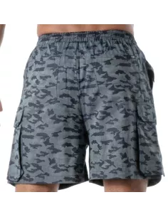 Long Short Cargo Camo - Men's Streetwear Shorts | TOF Paris