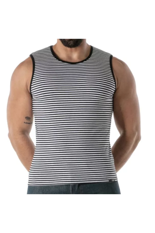 Black Striped Tank Top