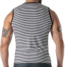 Debardeur À Rayures Noir - Men's Casual Tank Top | TOF Paris