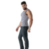 Navy Blue Striped Tank Top - Men's Casual & Fashion Tops | TOF Paris