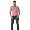 Débardeur À Rayures Rouge - Men's Casual Tank Top | TOF Paris