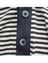 Polo à Rayures Bleu Marine