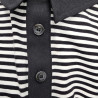 Black striped polo - Men's casual luxury polo shirt | TOF Paris