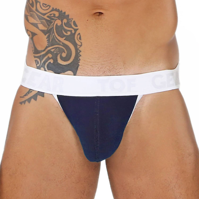 Alpha Jockstrap Navy/Blanc