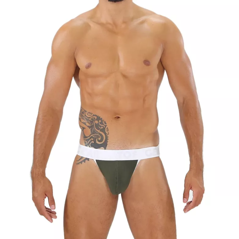Alpha Jockstrap Khaki/White