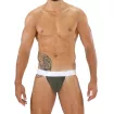 Alpha Jock Khaki/Blanc