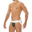 Alpha Jock Khaki/Blanc