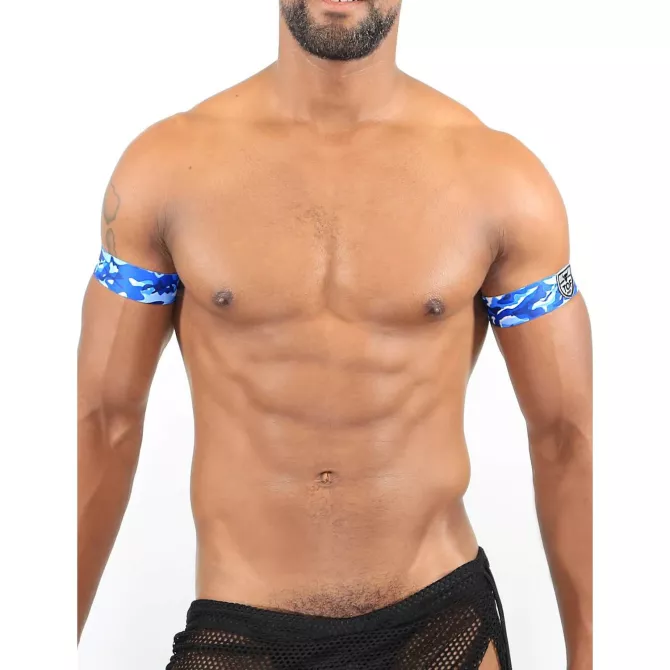 Brassards biceps Bleu Camouflage - TOF-PARIS.com