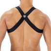 Harness black for men from back