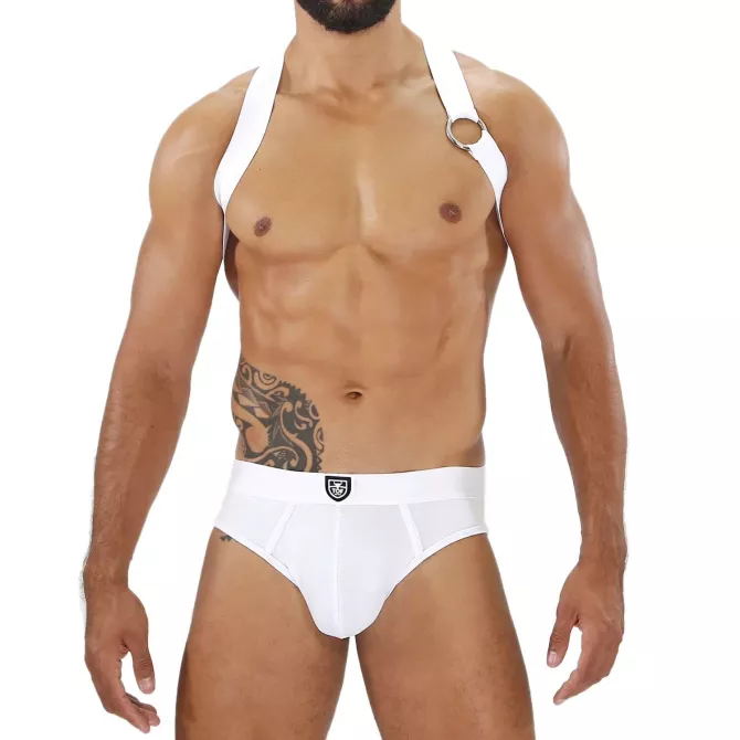 Party Boy Elastic Harness White