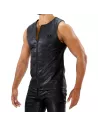 zipped tank top faux leather