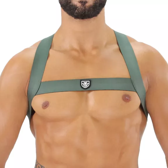 Fetish Elastic Harness Khaki