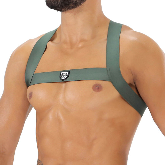 Fetish Elastic Harness Khaki