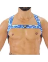 Harnais Elastique Fetish Camouflage Bleu