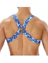 Harnais Elastique Fetish Camouflage Bleu