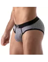 Stripes Push-up bottomless briefs Navy-Black