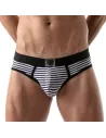 Stripes Push-up bottomless briefs Navy-Black