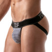 Stripes Push-up jockstraps navy-black