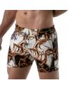 Baroque mid thigh Sexy Shorts Gold